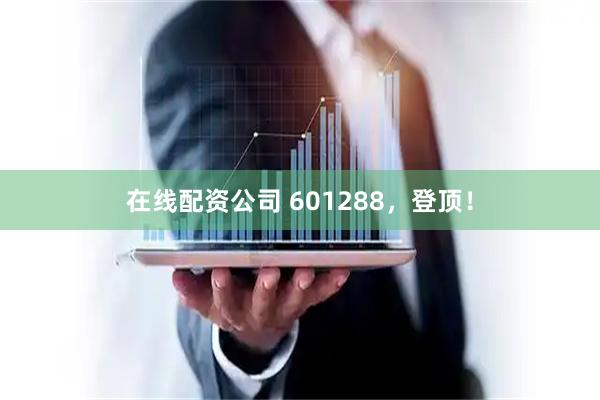 在线配资公司 601288，登顶！